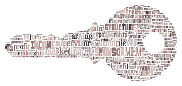 Multilivello Marketing Tag Cloud Illustrazione Vettoriale — Vettoriale Stock