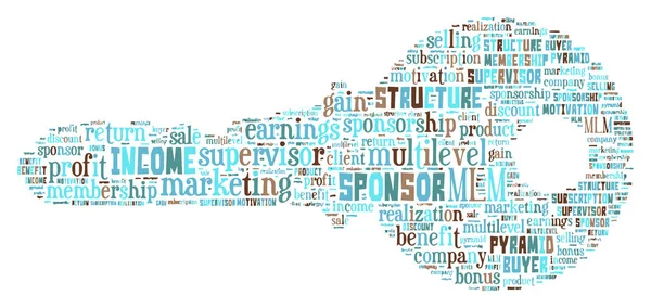 Multilevel Marketing Tag Cloud Vector — 스톡 벡터