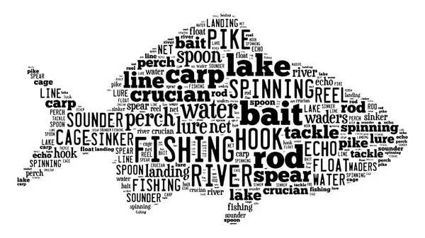 Pesca Tag Cloud Ilustração Vetorial — Vetor de Stock