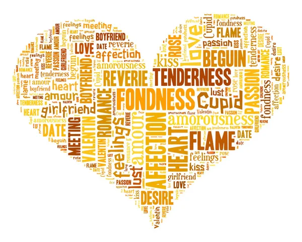 Aşk Etiketi Bulutu - vektör illüstrasyonu