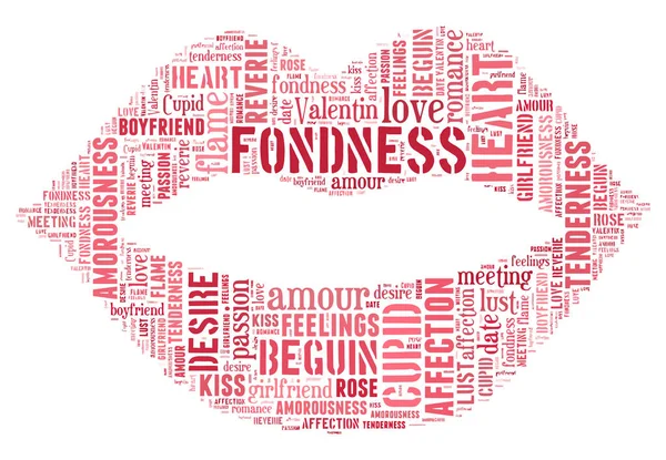 Aşk Etiketi Bulutu - vektör illüstrasyonu