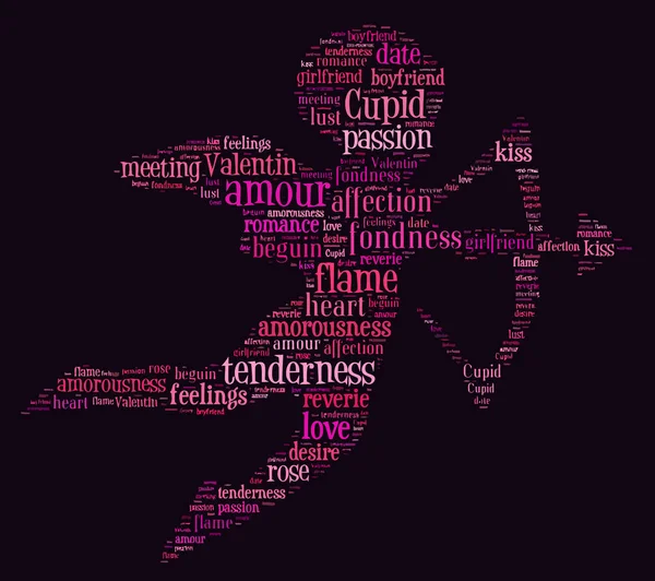 Aşk Etiketi Bulutu - vektör illüstrasyonu