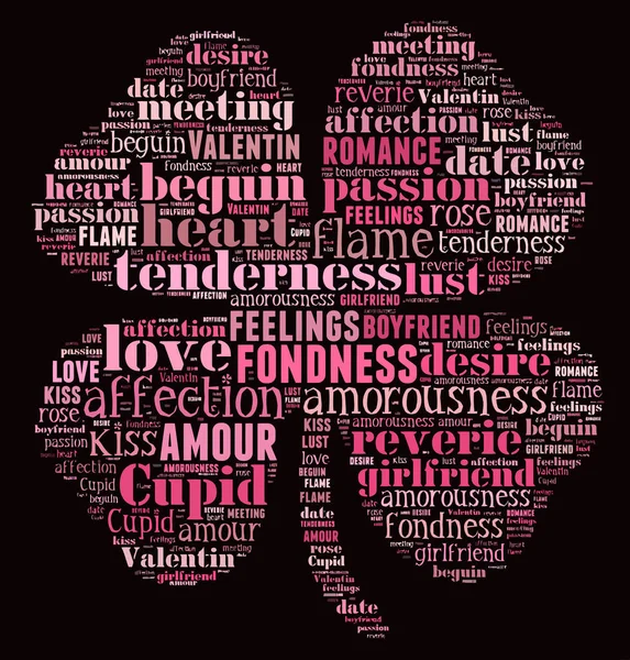 Aşk Etiketi Bulutu - vektör illüstrasyonu