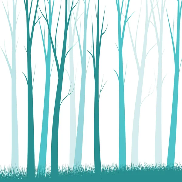 Fondo Forestal Simple Ilustración Vectorial — Vector de stock