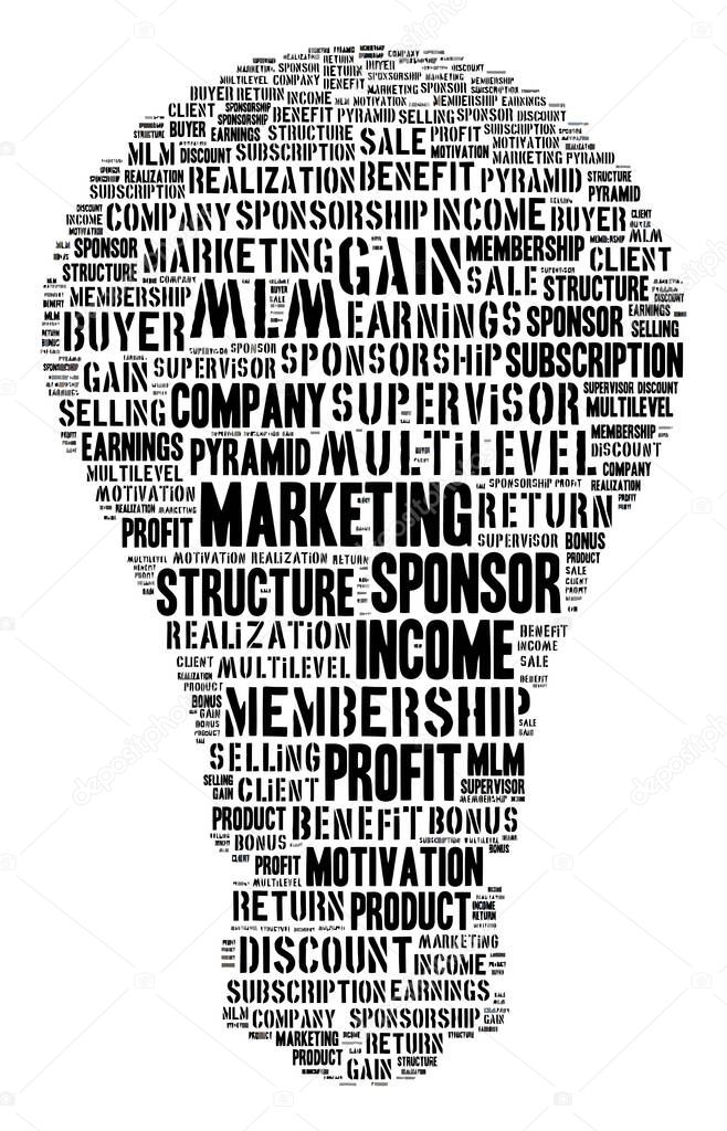 Multilevel Marketing Tag Cloud    - vector illustration