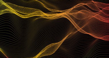 Soyut dalgalar - vektör illüstrasyonu 