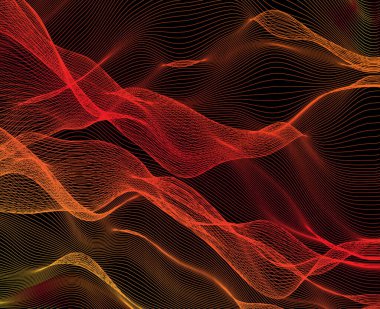 Soyut dalgalar - vektör illüstrasyonu 