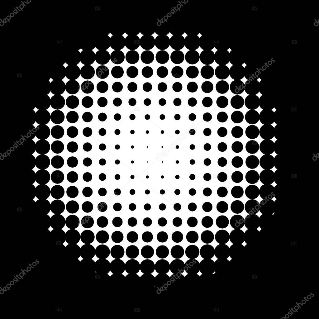Halftone circle for design project - vector illustration 