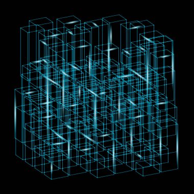 Dikdörtgen yapıya sahip soyut arkaplan - vektör illüstrasyonu 