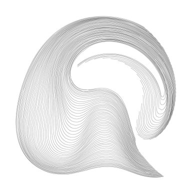 Tasarım projesi için soyut bukle ögesi - vektör illüstrasyonu 