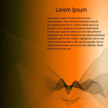 İş şablonu - Dalga fütüristik yapısı - vektör çizimi 