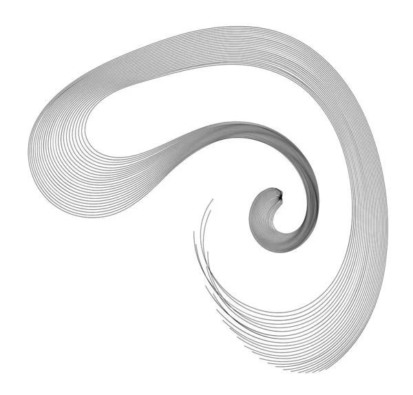 Abstract Curling Element Voor Ontwerp Project Vector Illustratie — Stockvector