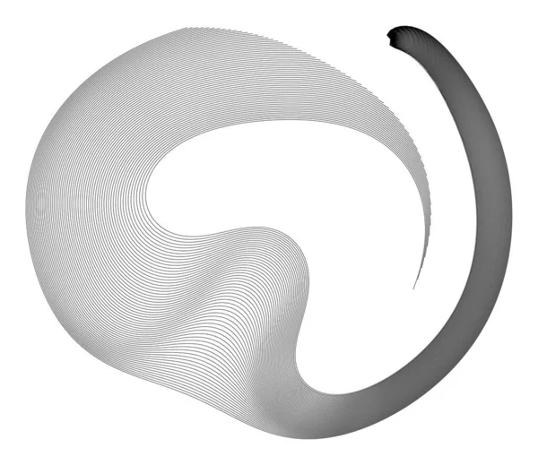 Abstract Curling Element Voor Ontwerp Project Vector Illustratie — Stockvector