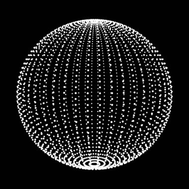Siyah-vektör illüstrasyonu üzerine tasarım projesi için noktalı dünya 