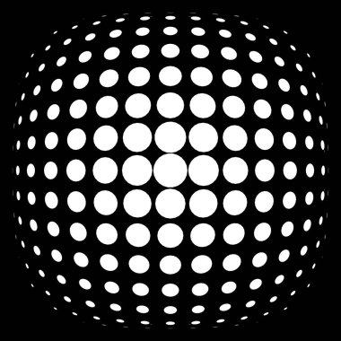 Tasarım projesi için yarım ton oval - vektör illüstrasyonu 