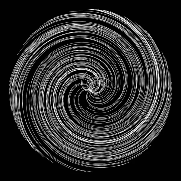 Круглая Спираль Проектирования Черно Векторной Иллюстрации — стоковый вектор