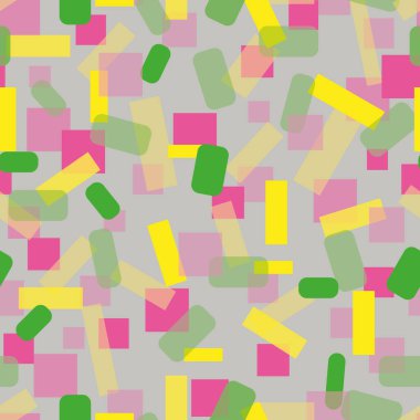 Vektör yeşil, pembe ve sarı dikdörtgen arkaplan deseni