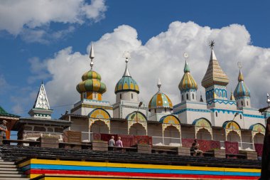 MOSCOW, RUSSIA - 02 Ağustos 2020: Izmaylov Kültür ve Eğlence Kompleksindeki Kremlin