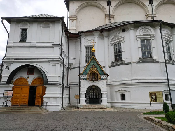 Entrada Catedral Transfiguração Mosteiro Novospassky Túmulos Dinastia Romanov Moscou — Fotografia de Stock