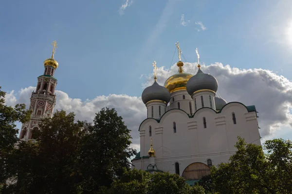 Vista Catedral Nuestra Señora Smolensk Campanario Octagonal Convento Novodevichy Patrimonio — Foto de Stock