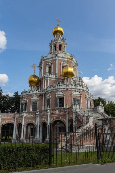 Hermosa Iglesia Intercesión Fili Moscú Rusia Construido Principios Década 1690 —  Fotos de Stock