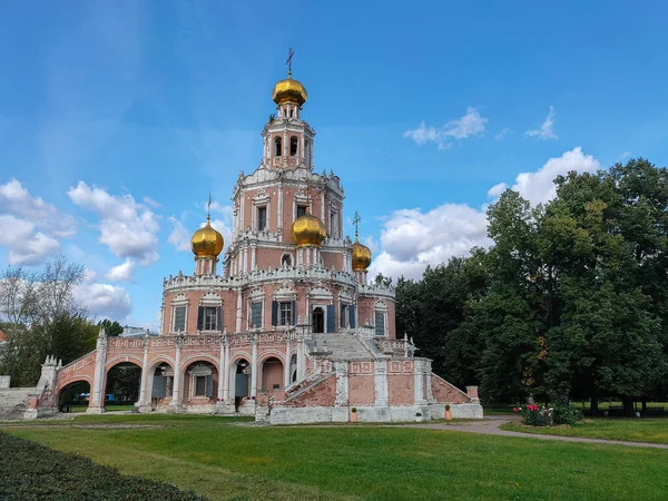 Церква Інтерцесії Філі Близько 1694 Барокова Церква Наришкіна Замовлення Бояря Стокове Зображення