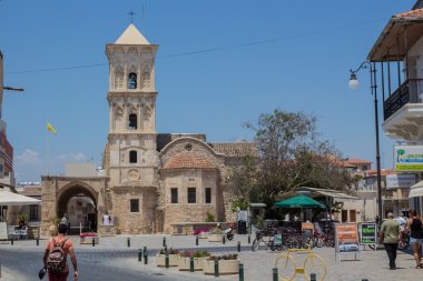Protaras, Kıbrıs - 30 Haziran 2015: Saint Lazarus Kilisesi, Larnaca, Kıbrıs.