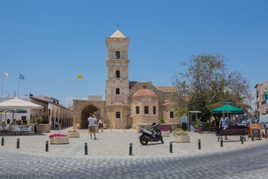 Larnaca, Kıbrıs 26 Haziran 2015 kemer Sain kilise