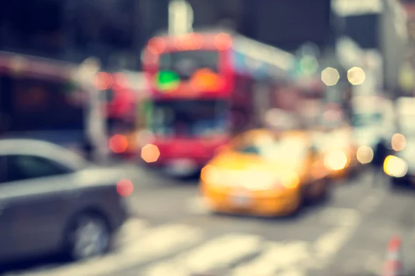 曼哈顿时代广场黄色出租车的模糊抽象照片 — 图库照片