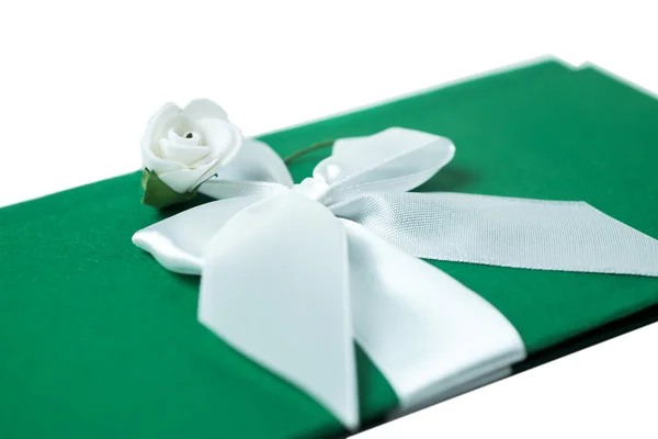 Handmade wedding card on a white background. isolated — Stock Photo, Image
