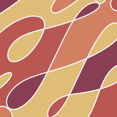 Beyaz çizgileri olan kırmızı ve sarı noktaların soyut vektör çizimi