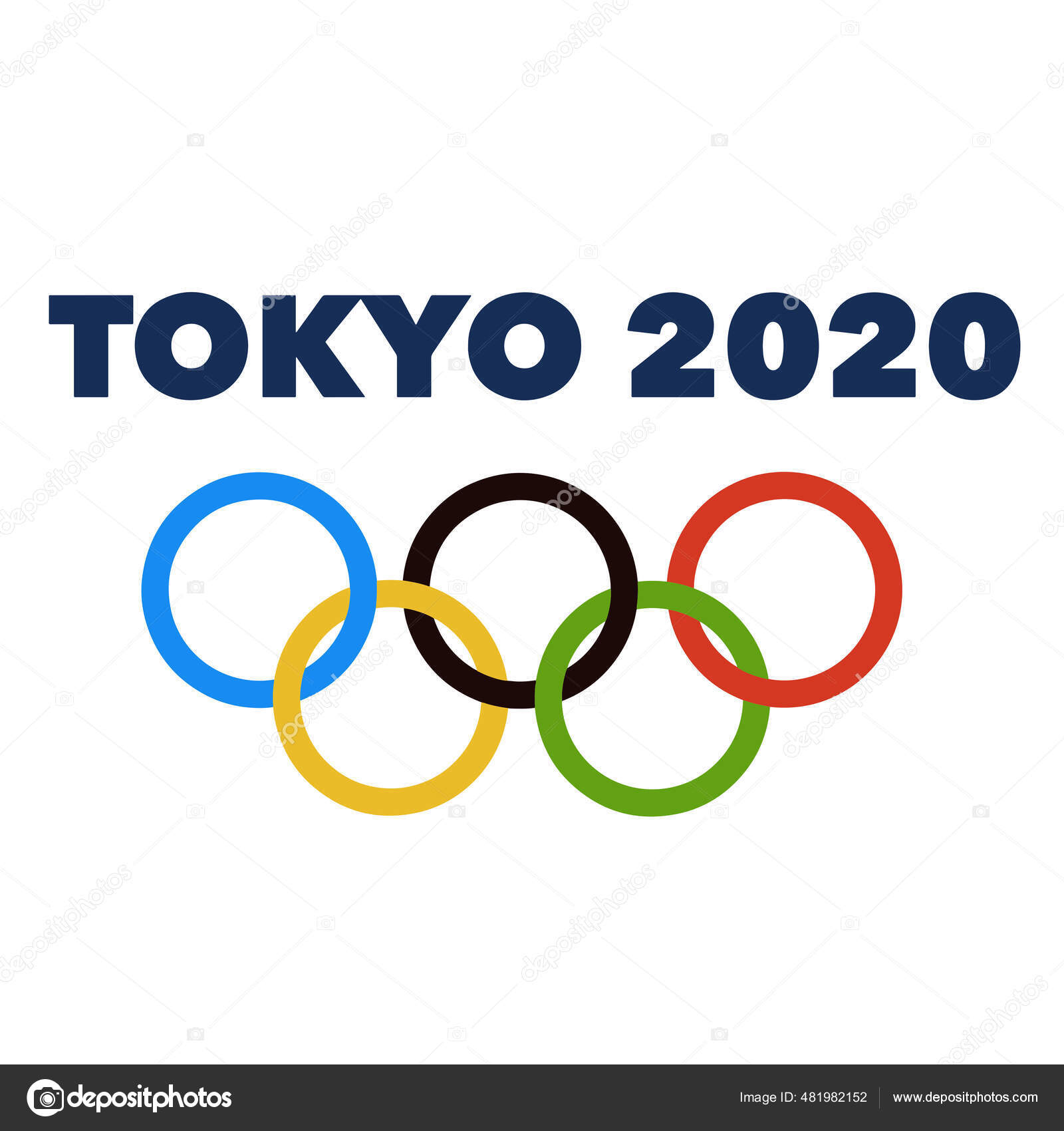 símbolo oficial jogos olímpicos Tóquio 2020 Japão com chama de