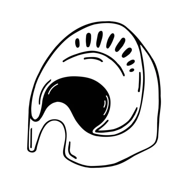 Значок Вектора Детского Горшка Ручная Рисованная Каракули Изолированы Белом Фоне — стоковый вектор