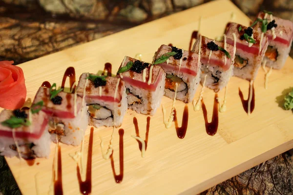 Delicious Sato maki sushi rolls — Stock Photo, Image