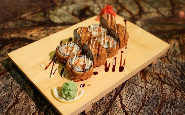 Delicious Ebi Tempura maki sushi rolls — Stock Photo, Image