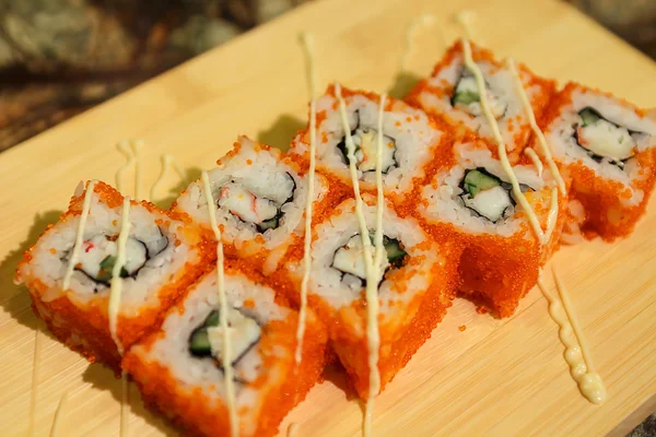 Delicious California maki sushi rolls — Stock Photo, Image