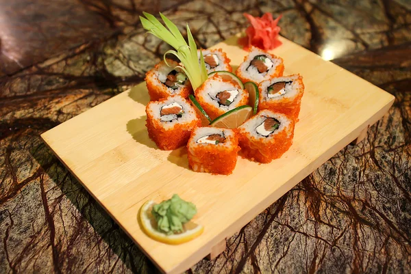 Delicious Philly maki sushi rolls — Stock Photo, Image