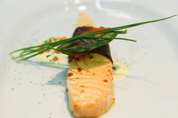 Salmon with pastrami — Stock Photo, Image
