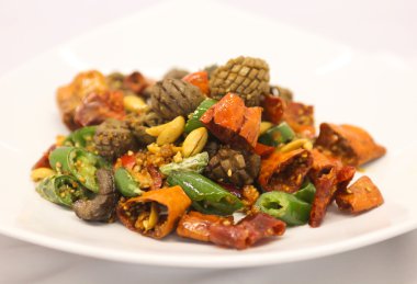 Lezzetli Çin kalamar yemek