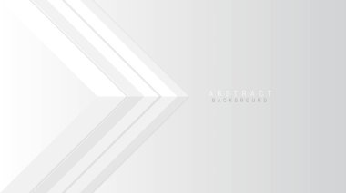 Beyaz gri tasarım üzerine soyut beyaz ok yönü, modern fütüristik arkaplan üzerine vektör çizimi.