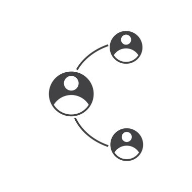 Vektör satırı paylaşımı, beyaz arkaplanda uygun ağ simgesi