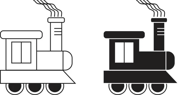 Zug Ikone Flachen Stil Vektorillustration — Stockvektor