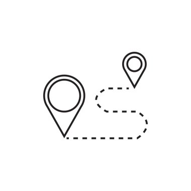 rota simgesi düz biçimli, vektör illüstrasyonu