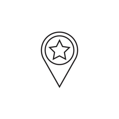 Düz biçimli nokta simgesi, vektör illüstrasyonu