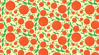turuncu ve yeşil arkaplan çizimi. Baskı için turuncu desen. Düz tasarım vektörü.