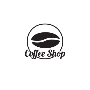 Kafe logosu tasarım vektörü, kafe logosu tasarım şablonu