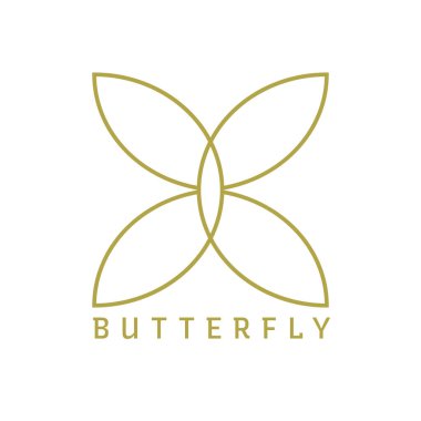Kelebek Logosu tasarım vektörü. Kelebek logosu güzellik kozmetik logosu için uygun.