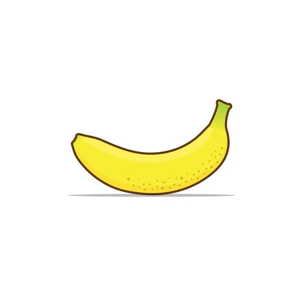 Банановые Фрукты Большими Зелеными Листьями Изолированы Белом Фоне Элементы Дизайна — стоковый вектор
