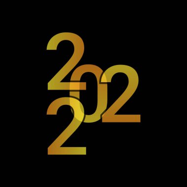 Mutlu yıllar 2022 poster logosu tasarımı. Sezon kutlaması ve dekorasyonu için 2022 tipografi logosu şablonu