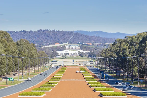 Antigua Casa del Parlamento y Nueva Casa del Parlamento en Canberra — Foto de Stock